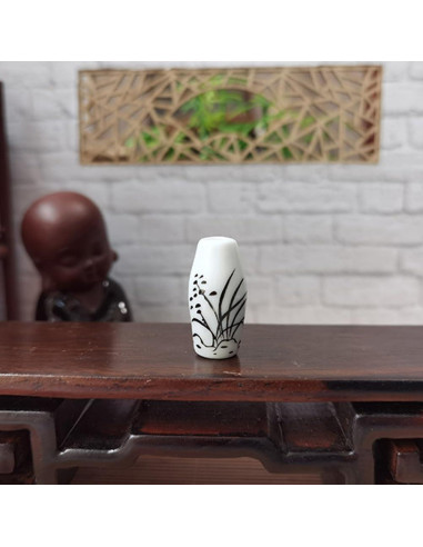 3 Jarrones Mini de Cerámica para Casa de Muñecas - Adorno Jardín