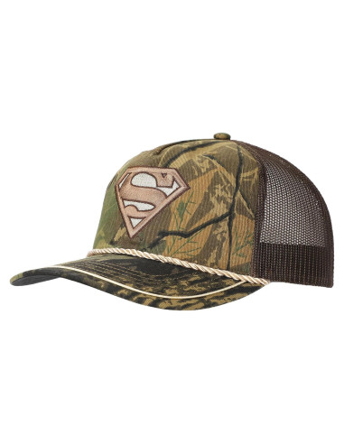 Gorra Trucker Camuflaje Superman Bordado Ajustable