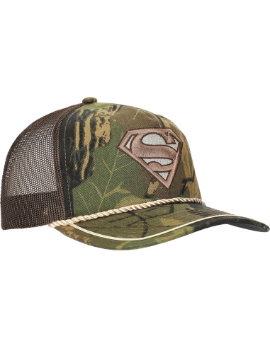Gorra Trucker Camuflaje Superman Bordado Ajustable