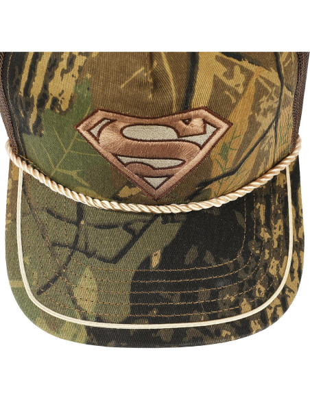 Gorra Trucker Camuflaje Superman Bordado Ajustable