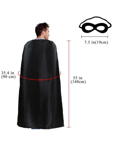 Disfraz de Superhéroe D.Q.Z con Capa y Máscara para Adultos