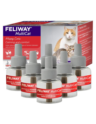 FELIWAY MultiCat 6 Recargas de Feromonas 48ml para Gatos