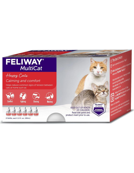 FELIWAY MultiCat 6 Recargas de Feromonas 48ml para Gatos