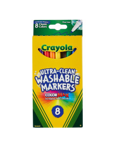 Marcadores Lavables Ultra Clean Crayola 8 Unidades Colores Clásicos