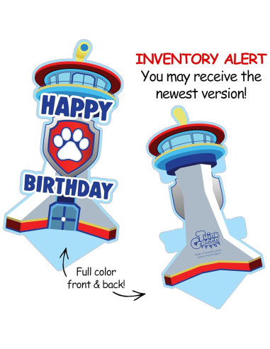 Toppers de pastel de cumpleaños Patrulla Canina - Eco amigables