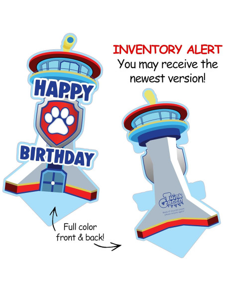 Toppers de pastel de cumpleaños Patrulla Canina - Eco amigables