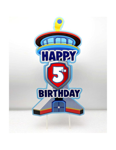Toppers de pastel de cumpleaños Patrulla Canina - Eco amigables
