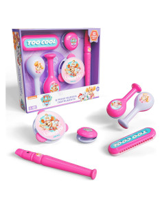 Conjunto Musical Lollipop - Flauta, Maracas, Armónica y Pandereta para Niños 24 meses+