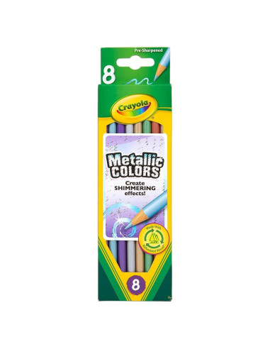 Lápices de Colores Metálicos Crayola - 8 Lápices x 6 Paquetes