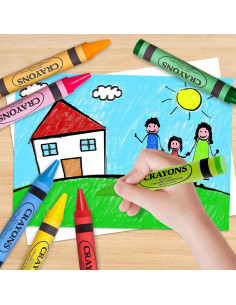 16 Crayones Jumbo Lavables Officygnet para Niños 1-8 Años 2