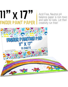 Bloc de Pintura con Dedos Suministro de Arte 28x43 cm - 50 Hojas 2