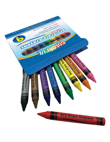 Crayones de Borrado en Seco Teacher Created Resources - 9 Colores