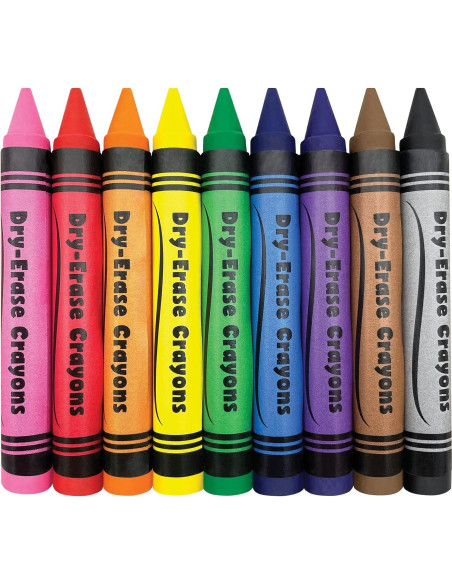 Crayones de Borrado en Seco Teacher Created Resources - 9 Colores