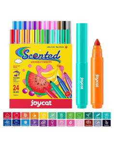 Marcadores Lavables Aromatizados JoyCat 24 Colores para Niños