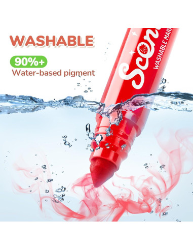 Marcadores Lavables Aromatizados JoyCat 24 Colores para Niños