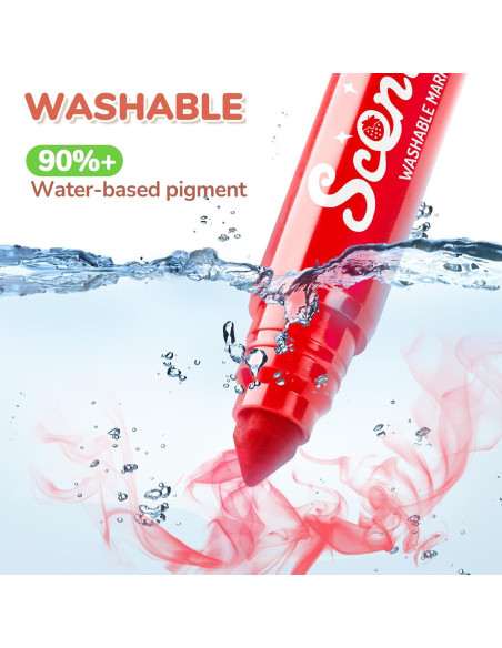 Marcadores Lavables Aromatizados JoyCat 24 Colores para Niños