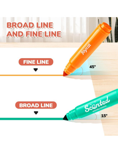 Marcadores Lavables Aromatizados JoyCat 24 Colores para Niños