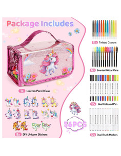 Set de Marcadores Lavables Kodvinp Unicornio Rosa 12 Piezas 2