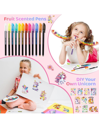 Set de Marcadores Lavables Kodvinp Unicornio Rosa 12 Piezas