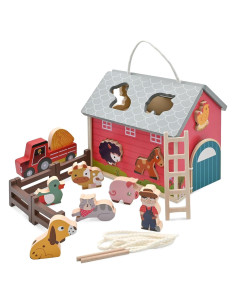 Juguete Educativo de Granero de Madera SAYHALO para Niños