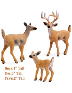 Figuritas de ciervo RESTCLOUD set de 9 para pasteles y juegos 2