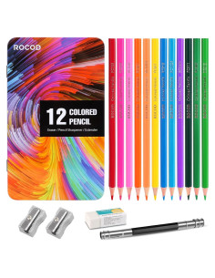 Set de Lápices de Colores ROCOD 12 Piezas Artístico