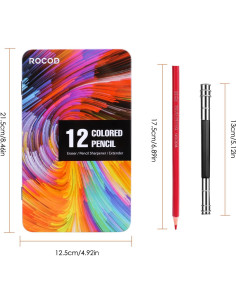 Set de Lápices de Colores ROCOD 12 Piezas Artístico 2