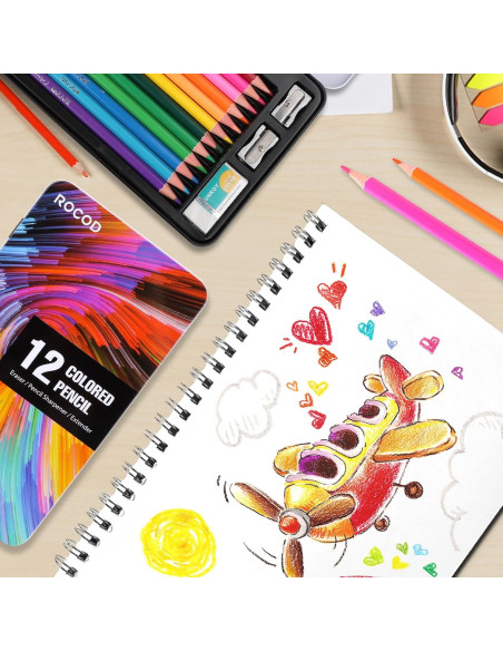 Set de Lápices de Colores ROCOD 12 Piezas Artístico
