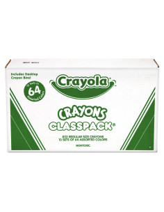 Set de Crayones de Cera Crayola 64 Colores Claspack