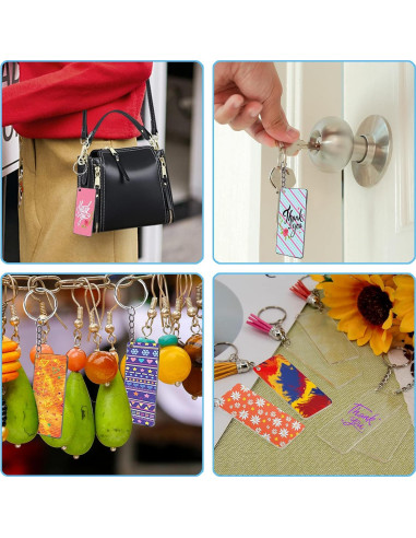 Set de 120 Piezas Llavero Acrílico Duufin con Borlas