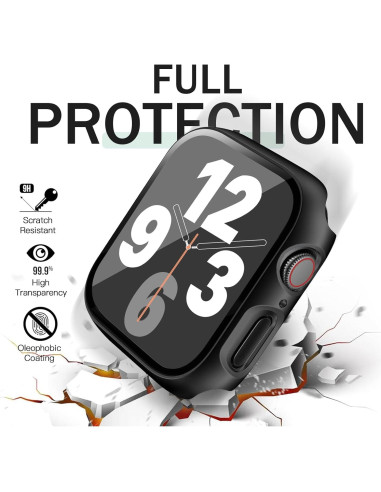 Funda Dura JR.DM 40mm para Apple Watch Series 6/5/4/SE, Negro