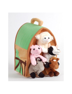 Casa de Granja de Peluche Unipak 30.48 cm con 5 Animales