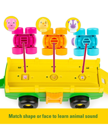 Tractor Musical John Deere con Sonidos de Animales - Juguete para Niños 18 meses
