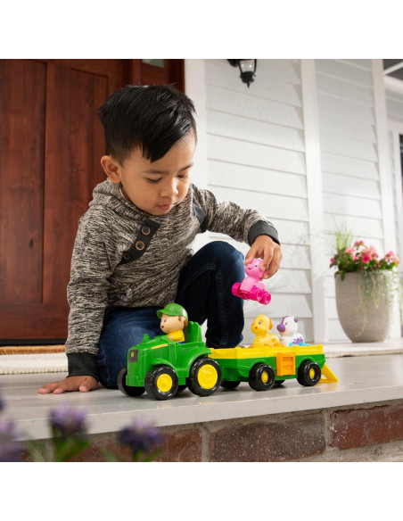Tractor Musical John Deere con Sonidos de Animales - Juguete para Niños 18 meses