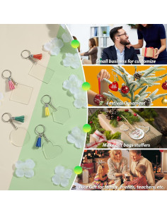 200 Llaveros Acrílicos en Blanco Cruzix para Manualidades DIY 2