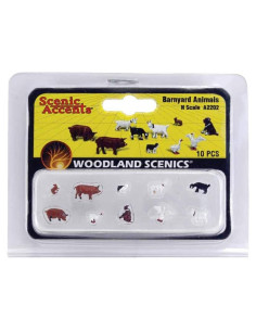 Figuras de Animales de Granja Woodland Scenics A2202 - Escala N