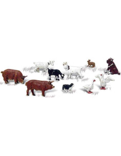 Figuras de Animales de Granja Woodland Scenics A2202 - Escala N 2