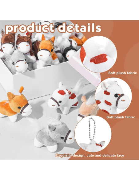 36 Caballos de Peluche Hungdao 8 cm para Fiesta y Regalos