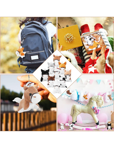 36 Caballos de Peluche Hungdao 8 cm para Fiesta y Regalos