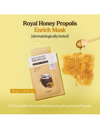 Mascarilla de Hoja SKINFOOD Real de Miel Set 10 Unidades 270ml