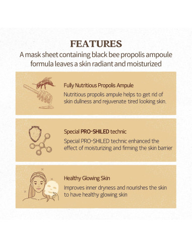 Mascarilla de Hoja SKINFOOD Real de Miel Set 10 Unidades 270ml