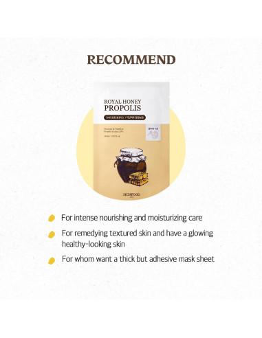 Mascarilla de Hoja SKINFOOD Real de Miel Set 10 Unidades 270ml