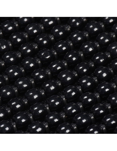 Cojín de Asiento de Coche de Madera Blueshyhall - 2 Pcs Negro