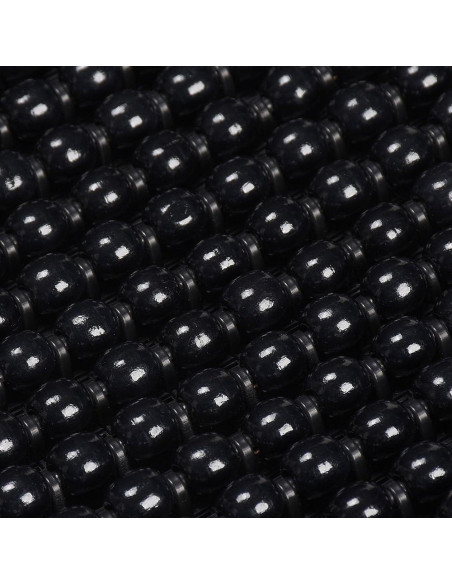 Cojín de Asiento de Coche de Madera Blueshyhall - 2 Pcs Negro