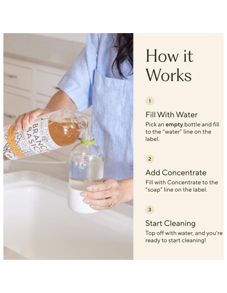 Kit de Limpieza Premium Branch Basics Vidrio 5 Botellas + Concentrado