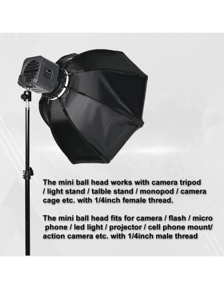 Cabezal de Bola Mini SIOTI 360 para Cámara y Teléfono