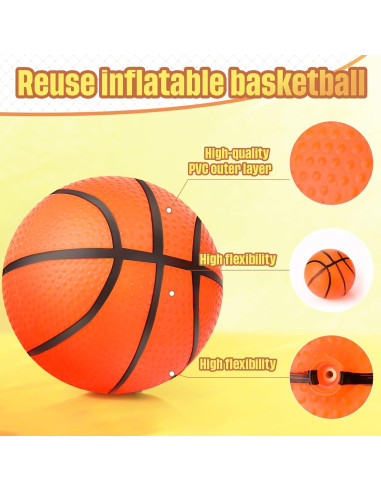 Civaner 20 Mini Pelotas Inflables de Baloncesto 10 cm para Niños