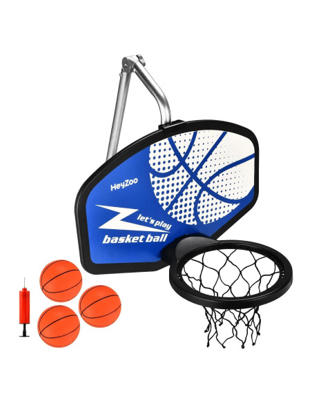 Aro de Baloncesto HeyZoo para Trampolín Ajustable con Pelotas