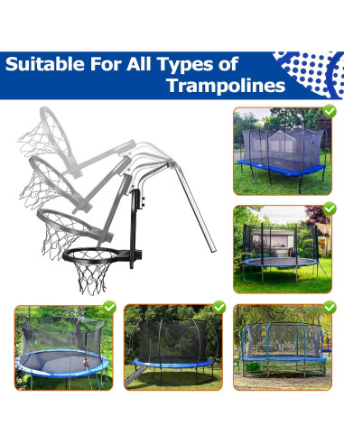 Aro de Baloncesto HeyZoo para Trampolín Ajustable con Pelotas