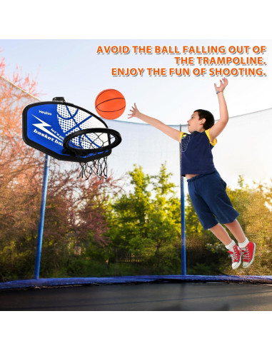 Aro de Baloncesto HeyZoo para Trampolín Ajustable con Pelotas